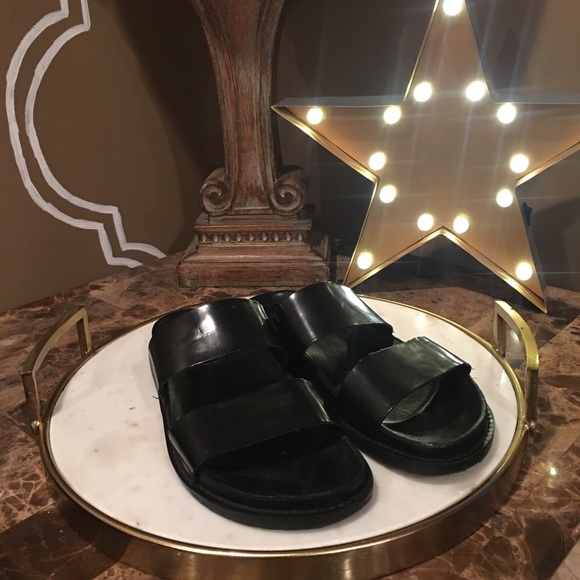 Zara Woman Black Slide Sandals Size 37 Rare - Picture 6 of 7